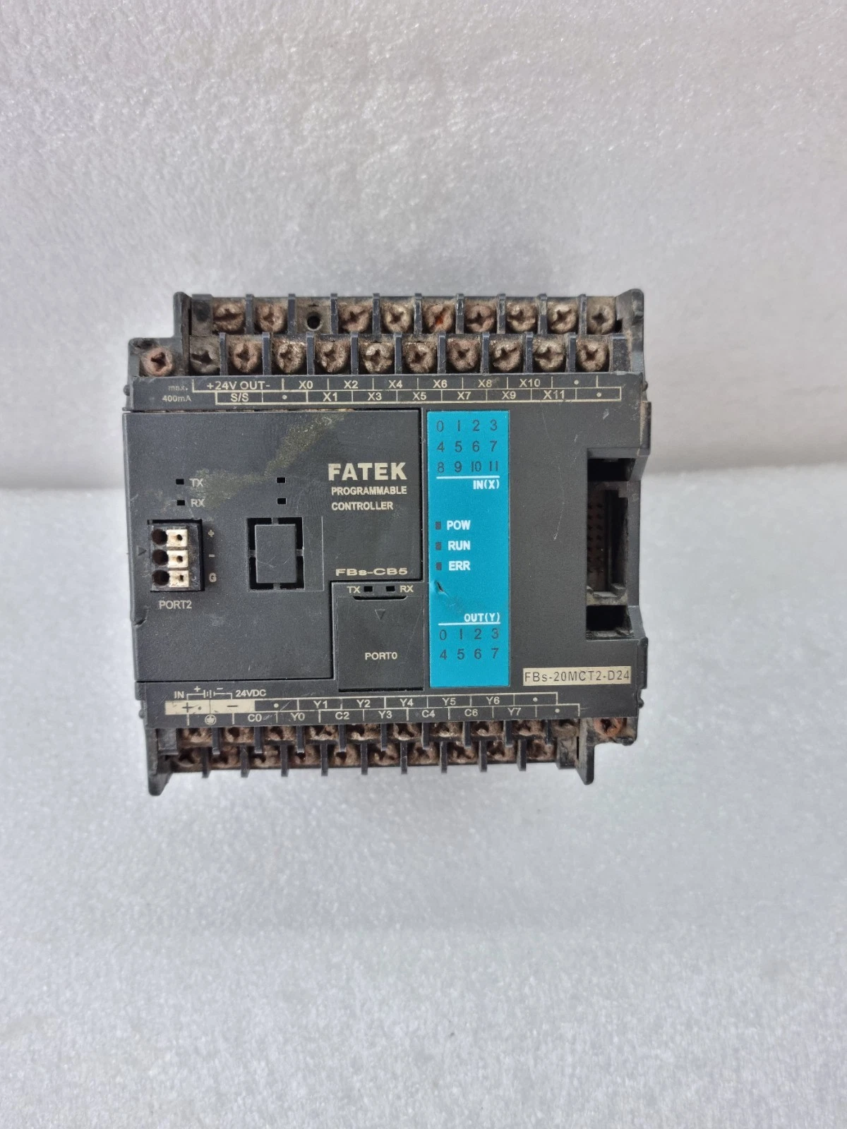 Used Fatek FBs-20MCT2-D24 24VDC 36W PROGRAMMABLE CONTROLLER